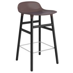 Form Barstool barkruk 65cm met zwart onderstel bruin