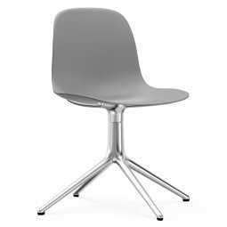 Form Chair Swivel stoel met aluminium onderstel, grijs