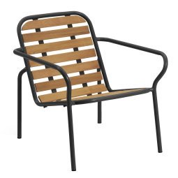 Vig Wood fauteuil zwart