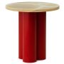 Dit bijzettafel bright red honey onyx