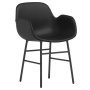 Form armchair stoel gestoffeerd staal Ultra Leather Black