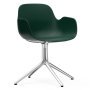 Form Armchair Swivel stoel met aluminium onderstel, groen