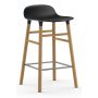 Form Barstool barkruk 65cm met eiken onderstel zwart