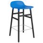 Form Barstool barkruk 65cm met zwart onderstel felblauw