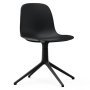 Form Chair Swivel stoel met zwart onderstel, zwart