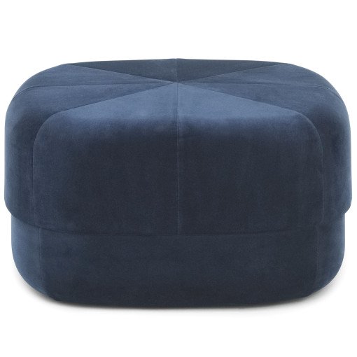 Circus Velour poef large blauw