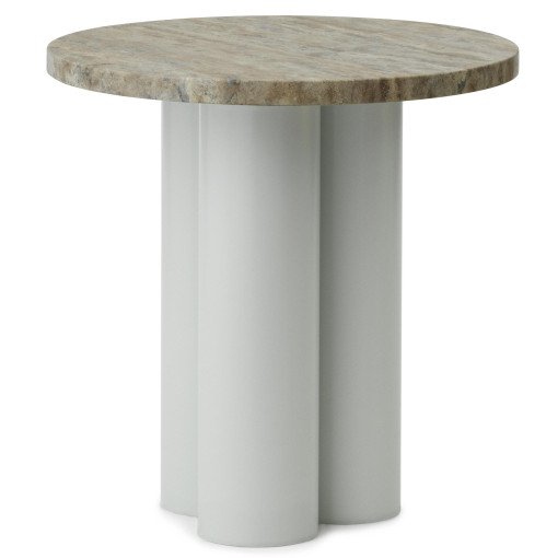 Dit bijzettafel light green travertine silver