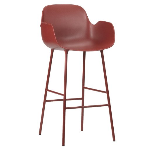 Form Armchair barkruk 75cm rood