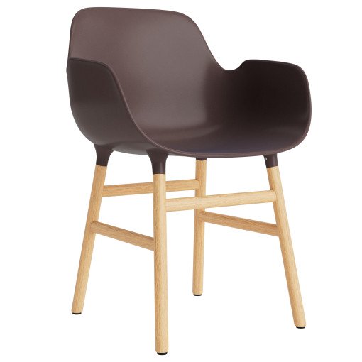 Form Armchair stoel met eiken onderstel bruin