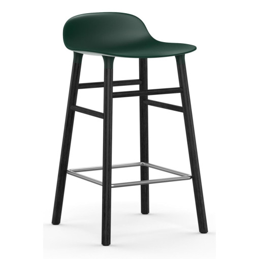 Form Barstool barkruk 65cm met zwart onderstel groen