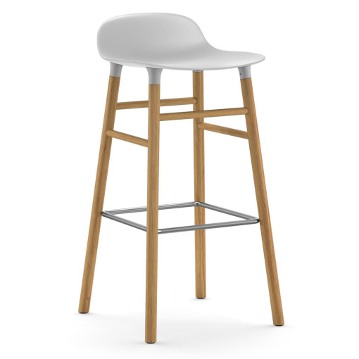 Form Barstool barkruk 75cm met eiken onderstel wit