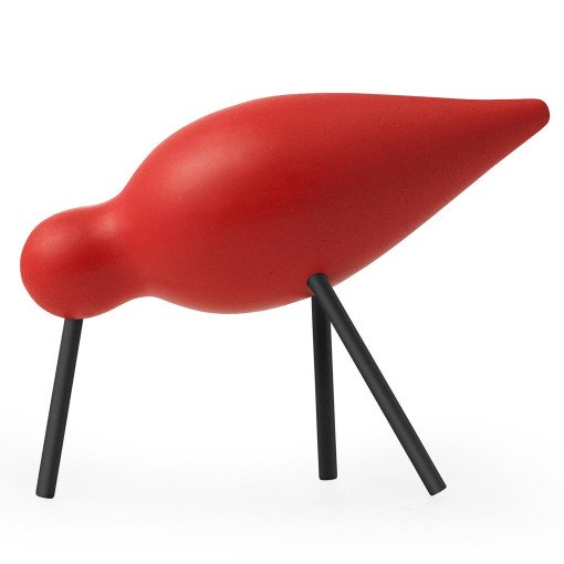 Shorebird vogel decoratie medium red