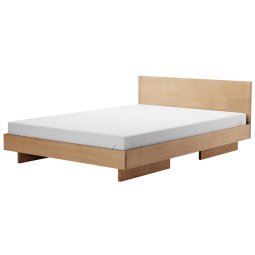 Zians bed met hoofdbord 200x200 eiken naturel