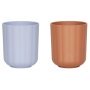 Pullo drinkbeker set van 2 Caramel/Ice Blue