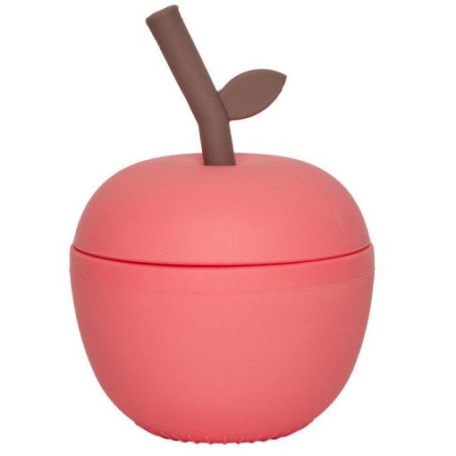 Apple drinkbeker siliconen Cherry Red