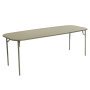 Week-end tuintafel 220x85 met dicht blad jade groen