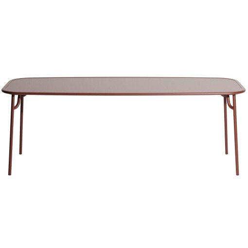 Week-end tuintafel 220x85 met dicht blad Brown red