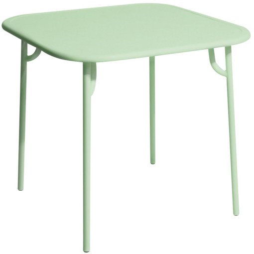 Week-end tuintafel 85x85 met dicht blad Pastel green