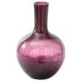 Crackled Glass Ball Body vaas L donkerpaars