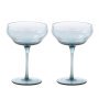 Pum coupe champagneglazen set van 2 licht blauw