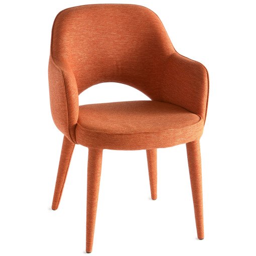 Cosy fabric stoel oranje