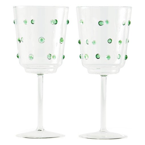 Nob wijnglas set van 2 groen
