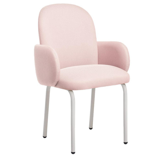 Dost stoel stalen onderstel Pink