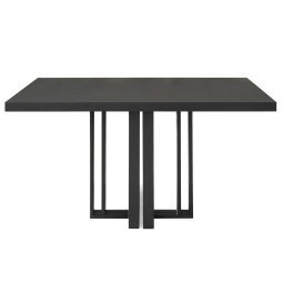 T2 tafel 160x160 Coal Black Eiken