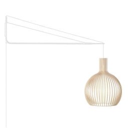 Octo 4240 hanglamp witte wandbeugel naturel