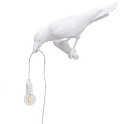 Bird Looking wandlamp links buiten wit