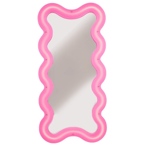 Supercurve Tall spiegel met verlichting large 185x90 roze