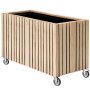 GrowLARGE plantenbak incl reservoir en wielen 90x45 naturel essen