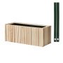 GrowWIDE balkon plantenbak, natural ash, fabric groen 48cm