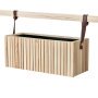 GrowWIDE balkon plantenbak, natural ash, bruin leer 38cm