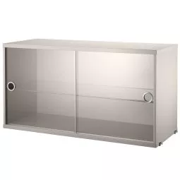 Vitrinekast 78 x 30 x 42 cm beige