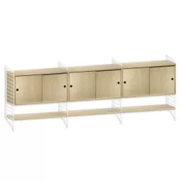 Dressoir large, wit/eiken