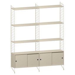 Hoge kast medium, beige