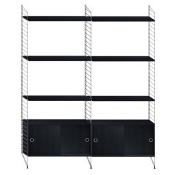 Hoge kast medium, zwart