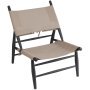 Aluminium Triangle fauteuil charbon, doek sable