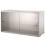 Vitrinekast 78 x 30 x 42 cm beige