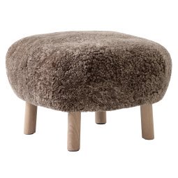 Little Petra poef Sheepskin sahara, eiken