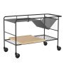 Alima NDS1 trolley zwart, gelakt eiken