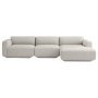 Develius bank 3-zits met chaise longue rechts Maple 112