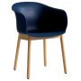 Elefy JH30 stoel met eiken onderstel blue midnight