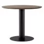 In Between SK11 tafel met zwarte voet, tafelblad gerookt eiken