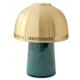 Raku SH8 tafellamp oplaadbaar Blue green & Brass