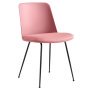 Rely HW7 eetkamerstoel zwart onderstel Soft Pink