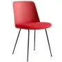 Rely HW7 eetkamerstoel zwart onderstel Red Vermilion