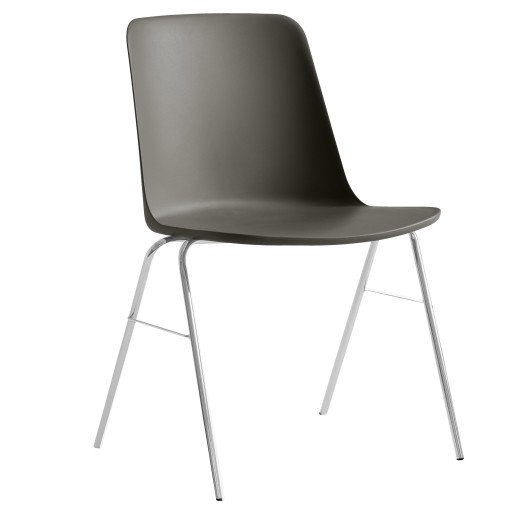 Rely HW26 stoel chrome onderstel, stone grey