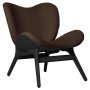 A Conversation Piece Low fauteuil zwart eiken, Teddy Brown